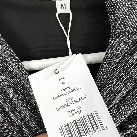 Walter Baker Women's Shimmer Black Camilla Mini Dress Size M - Picture 11 of 13